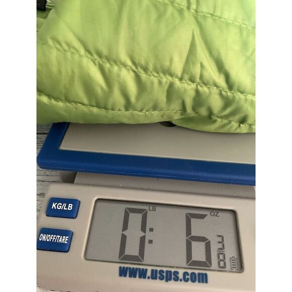 Eddie Bauer First Ascent Puffer Vest Womens L Goose Stormdown 800 Green Full Zip - Picture 10 of 10